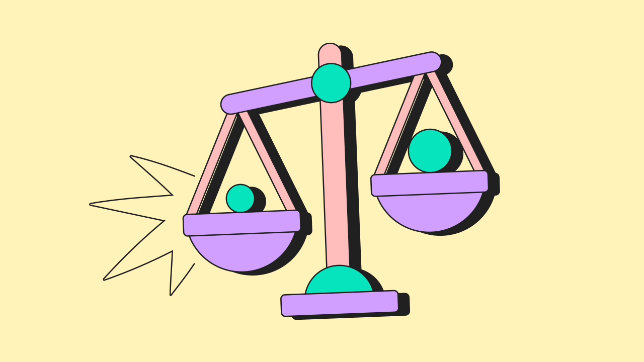 An image of balance scales to represent bias.