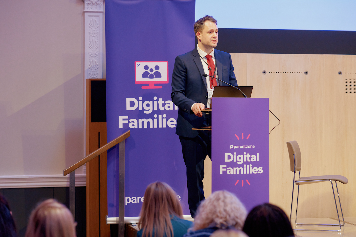 Callum Hood talking at the Digital Families 2022 conference