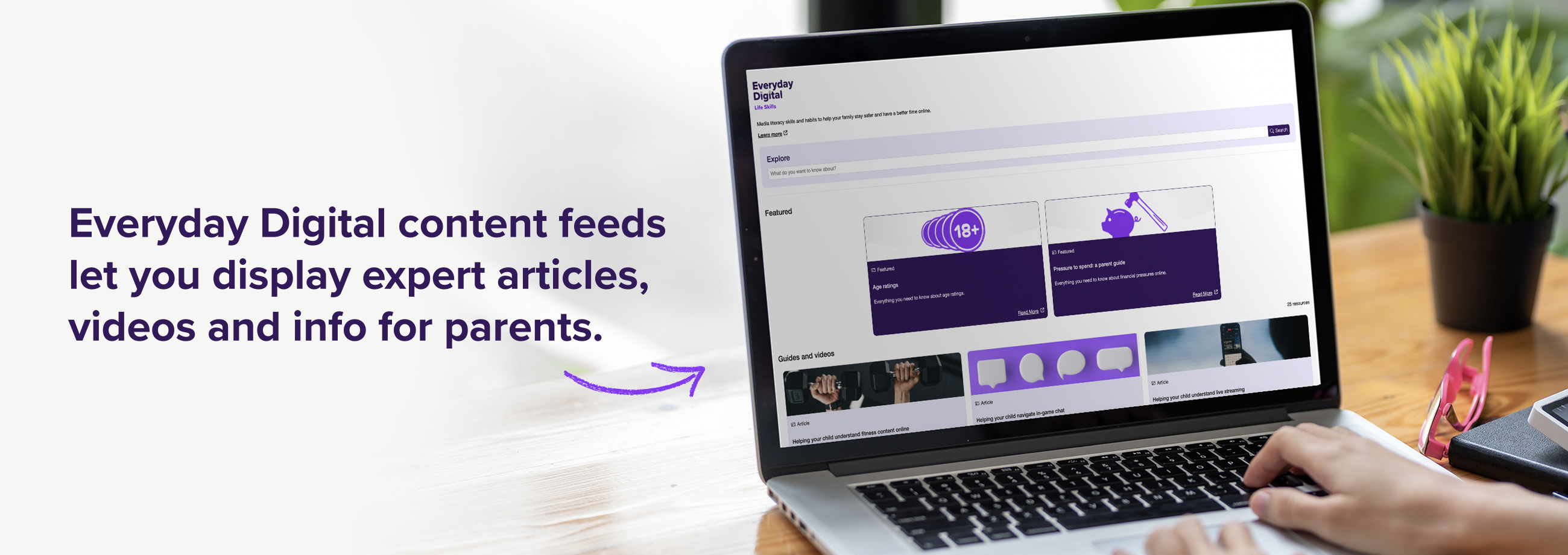 The Everyday Digital content feed on a laptop
