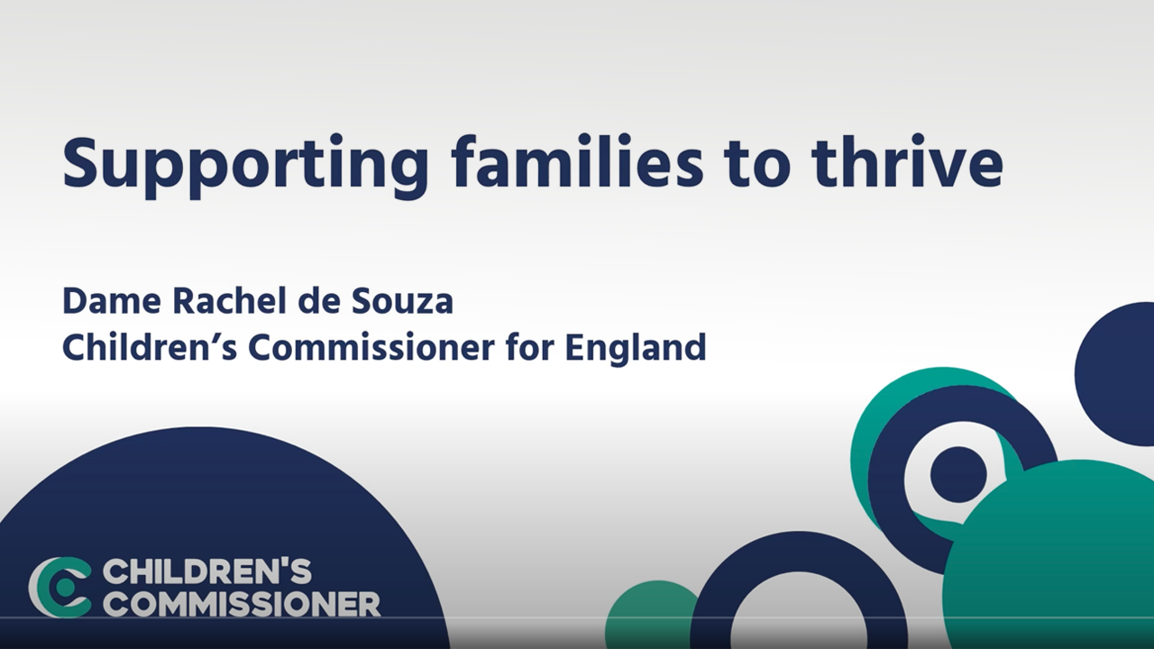 Watch the Children's Commissioner message for Digital Families 2022