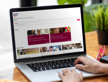 Laptop with Everyday Digital Parenting widget