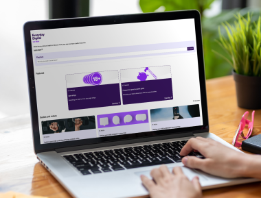 Everyday Digital Widget on laptop