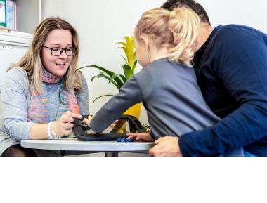 Young child playing supervised