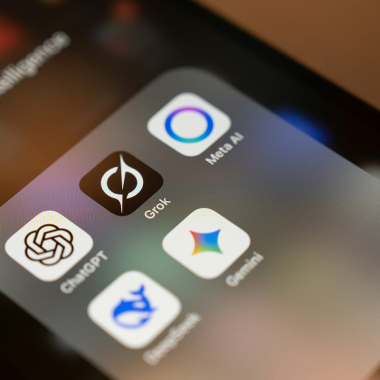 AI apps on a phone screen
